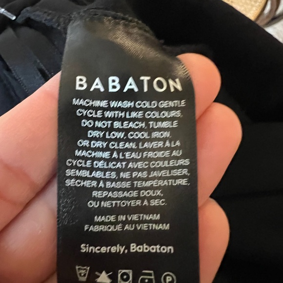 Aritzia Babaton Black Wrap Midi Skirt with Side Tie - Picture 4 of 5